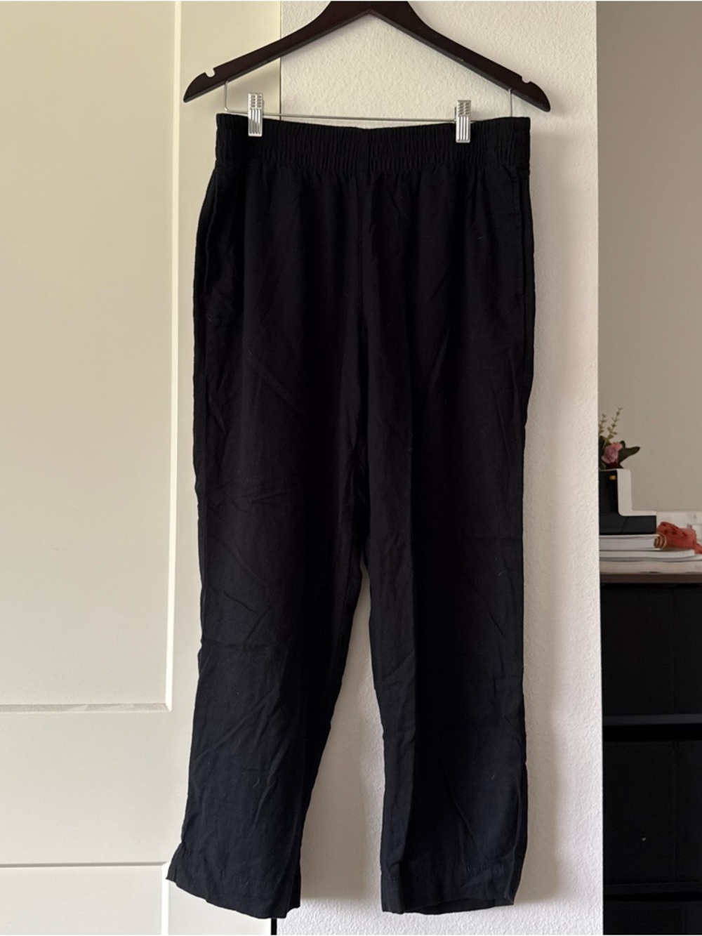 Old Navy Black Wide-Leg Pull-On Pants